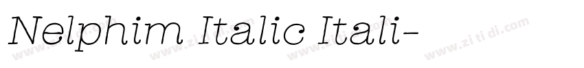 Nelphim Italic Itali字体转换
